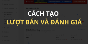 Cách tạo lượt bán đánh giá trên Shopee
